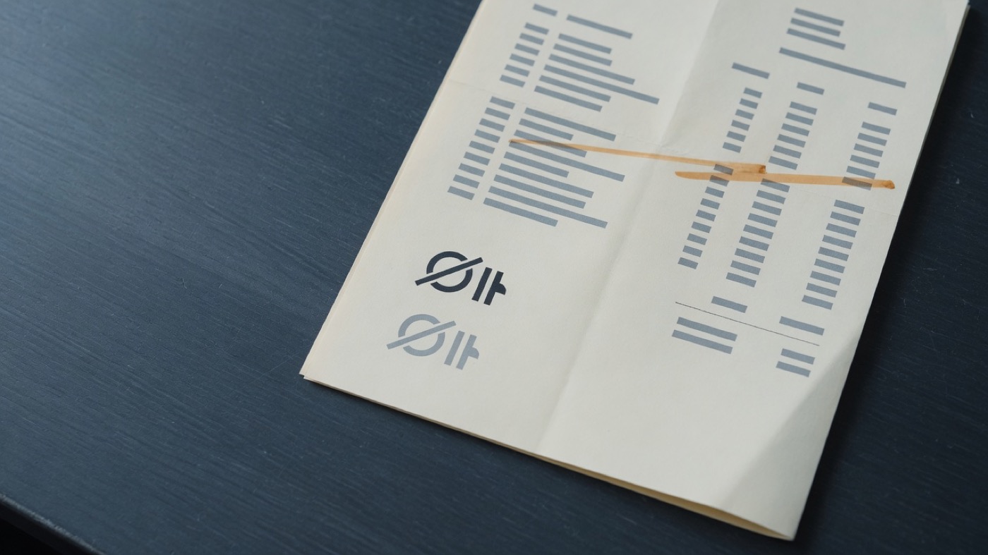 Invoice with a duplicate line struck through